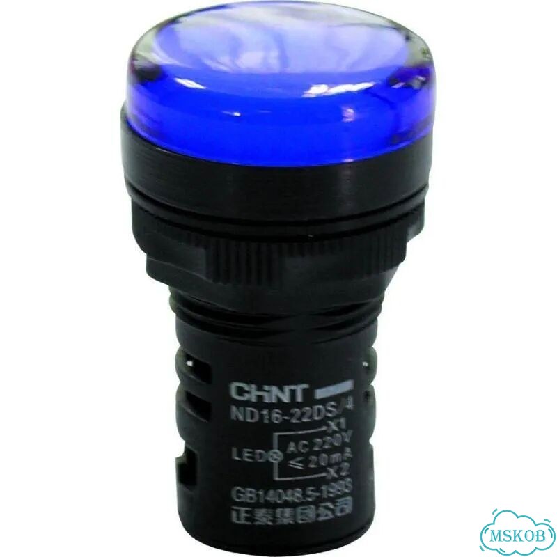 Индикатор ND16-22DS/4 син. AC 230В (R) chint 5931 фото 1