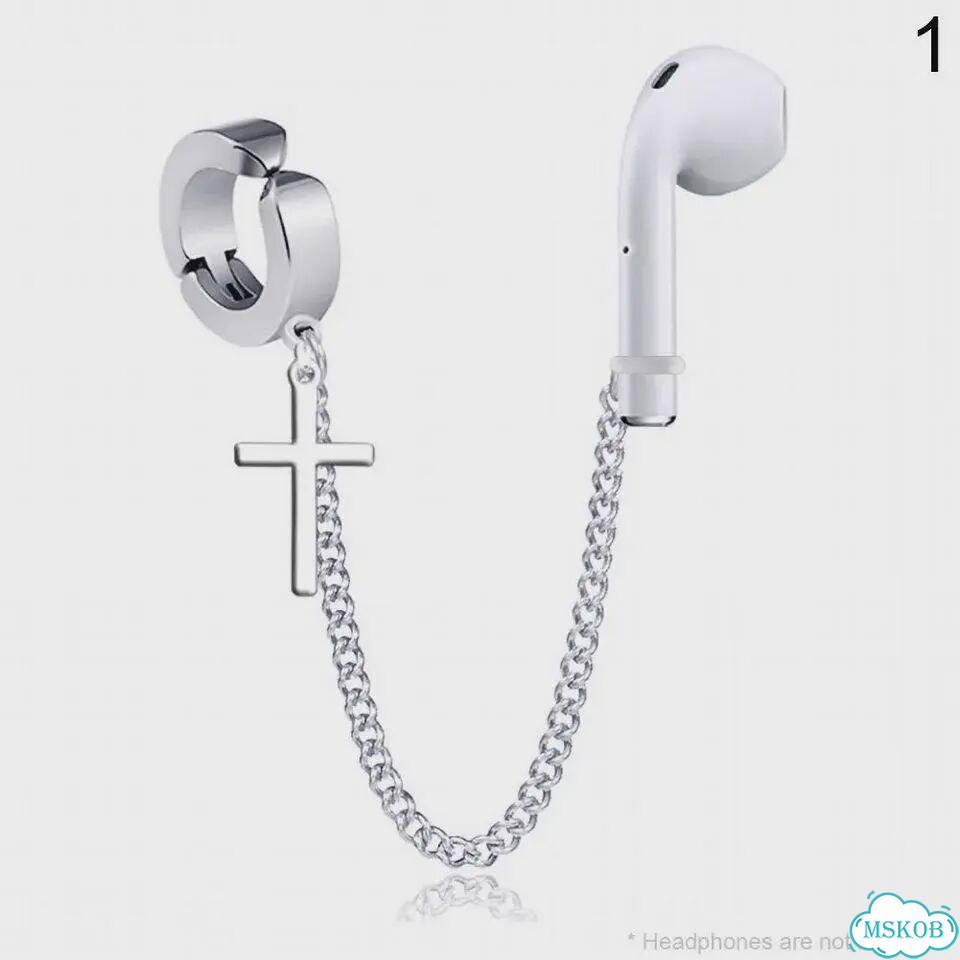 Серебряные серьги-цепочки для AirPods, only Earring 1 фото 1