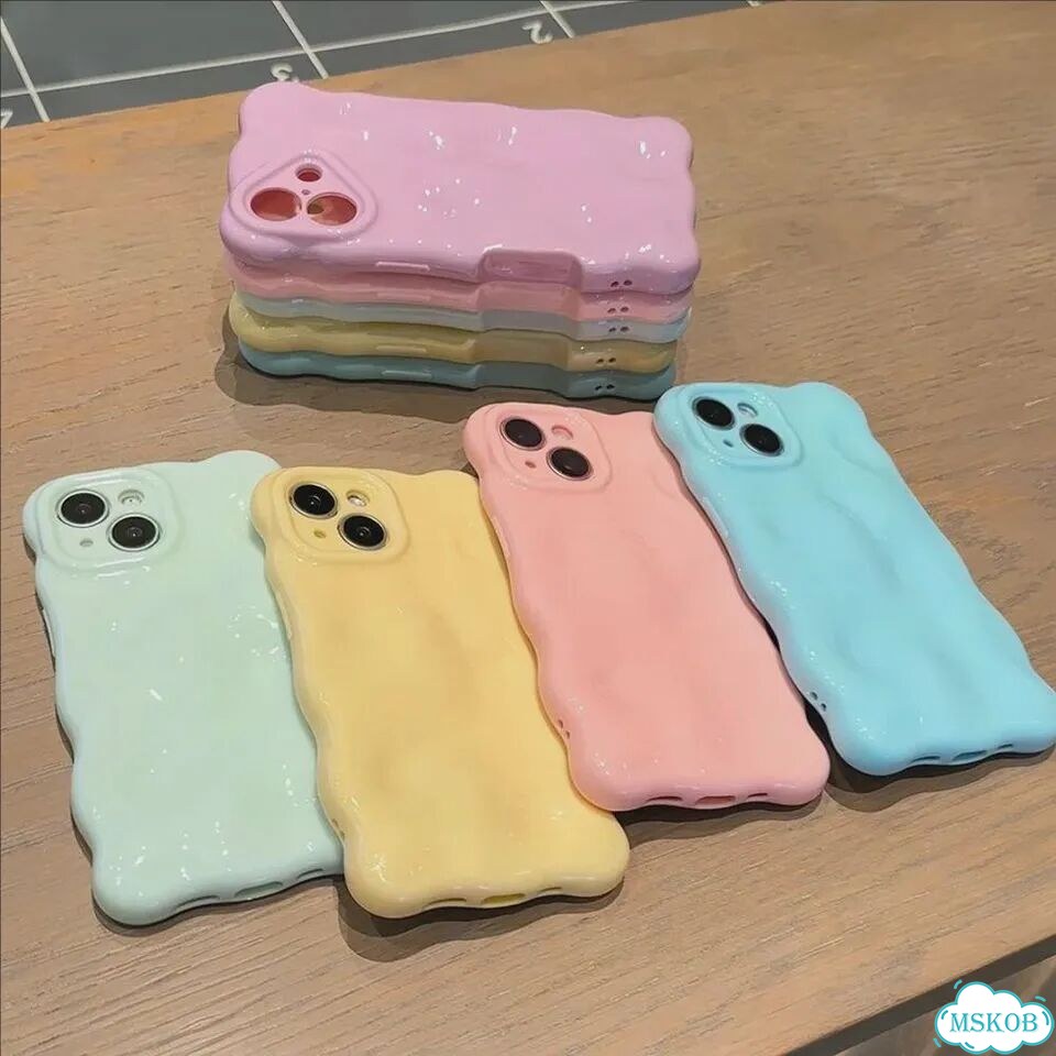 Мягкие силиконовые чехлы для телефонов с узором Candy Cloud Wave для iPhone 12 Про, Белый, White фото 7