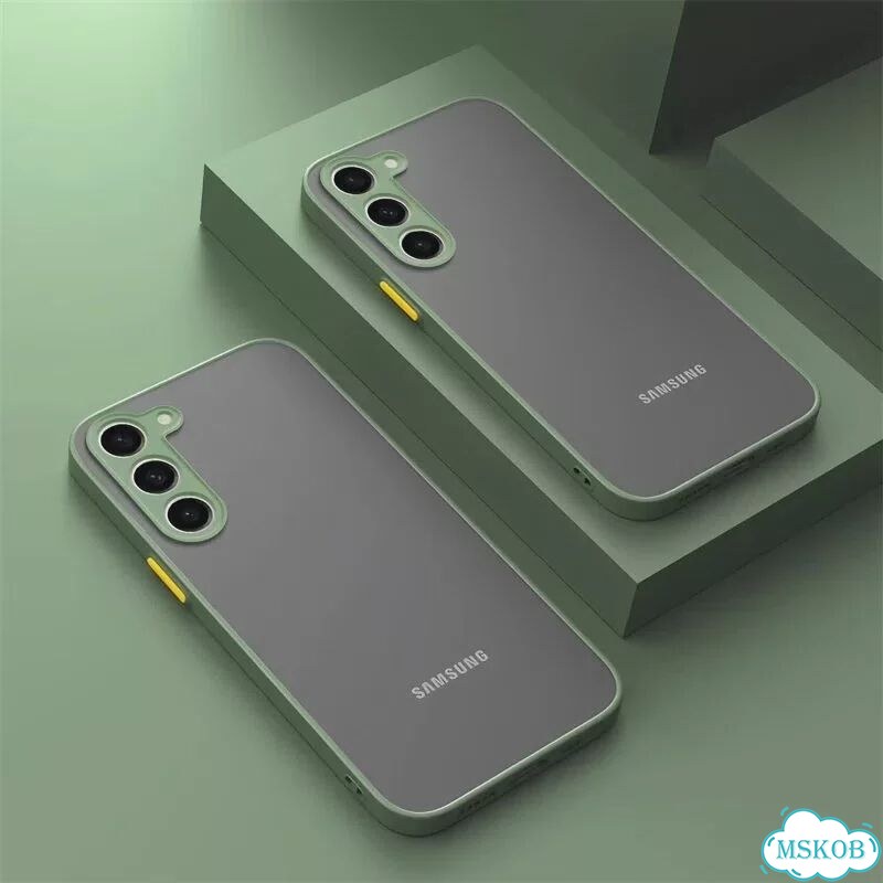Роскошный прозрачный матовый чехол для Samsung Galaxy S26 S25 Edge S24 Серый, Green, For S25 Plus фото 1