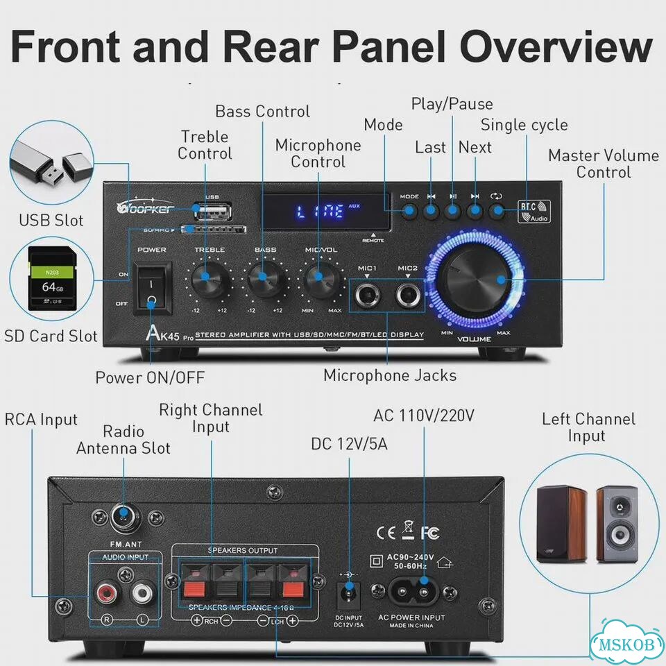 Цифровой усилитель HiFi AK45 PRO фото 3