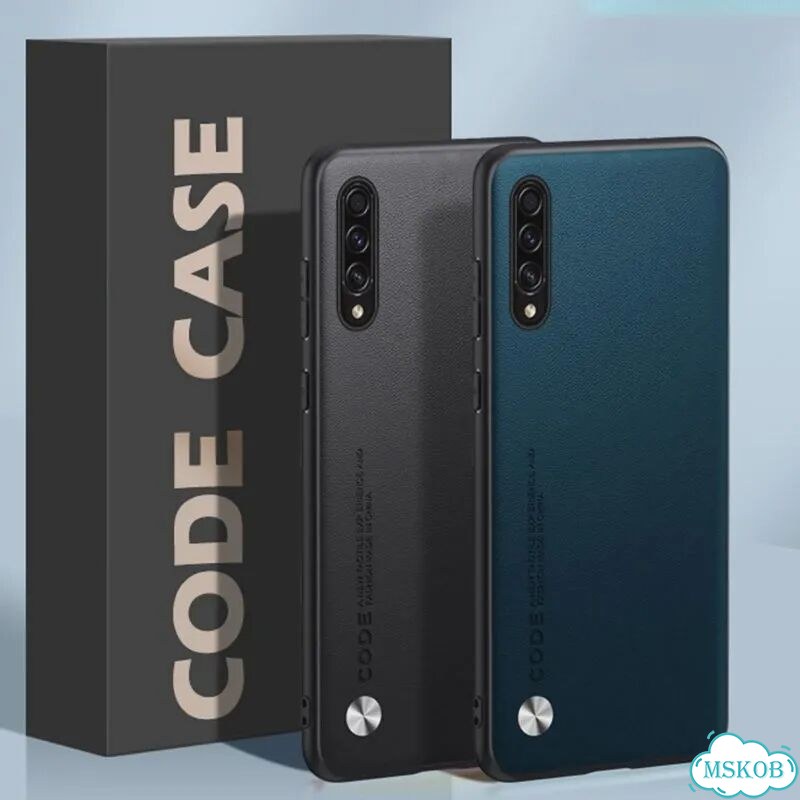Красный чехол для Samsung Galaxy A50 из искусственной кожи фото 3