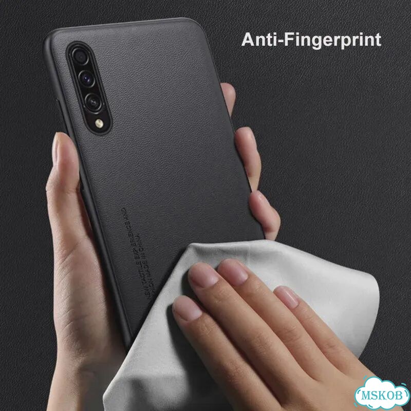 Красный чехол для Samsung Galaxy A50 из искусственной кожи фото 6