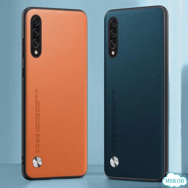 Красный чехол для Samsung Galaxy A50 из искусственной кожи фото 7