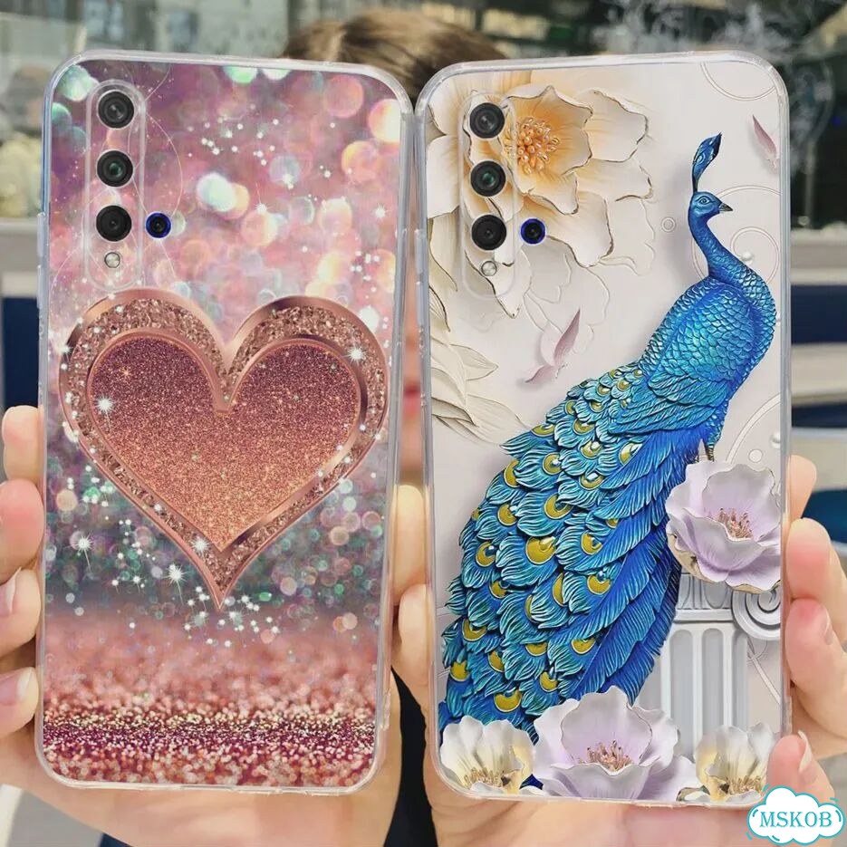 Чехол Huawei Nova 5T фиолетовый с бабочками фото 6