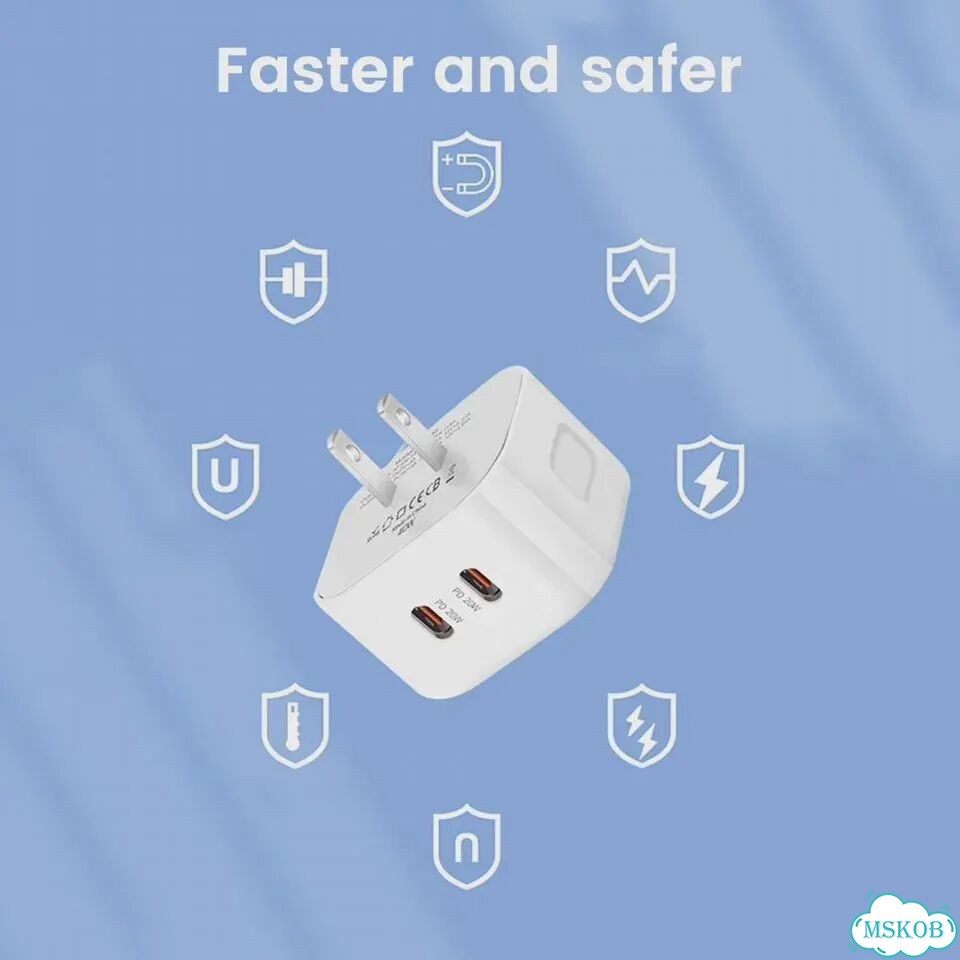 Olaf 40 Вт USB C Зарядное устройство для быстрой зарядки Dual PD Type C Зарядное устройство QC UK фото 7