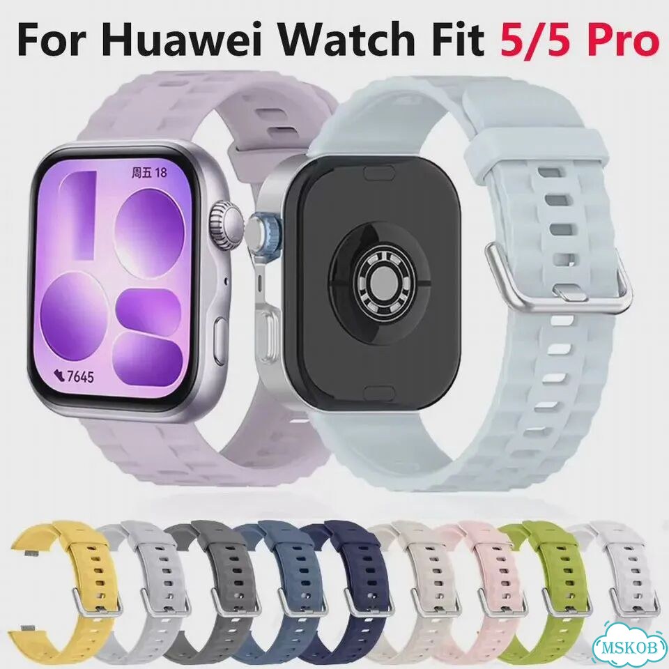 Силиконовый ремешок Huawei Watch Fit 5 Pro, Зеленый фото 2