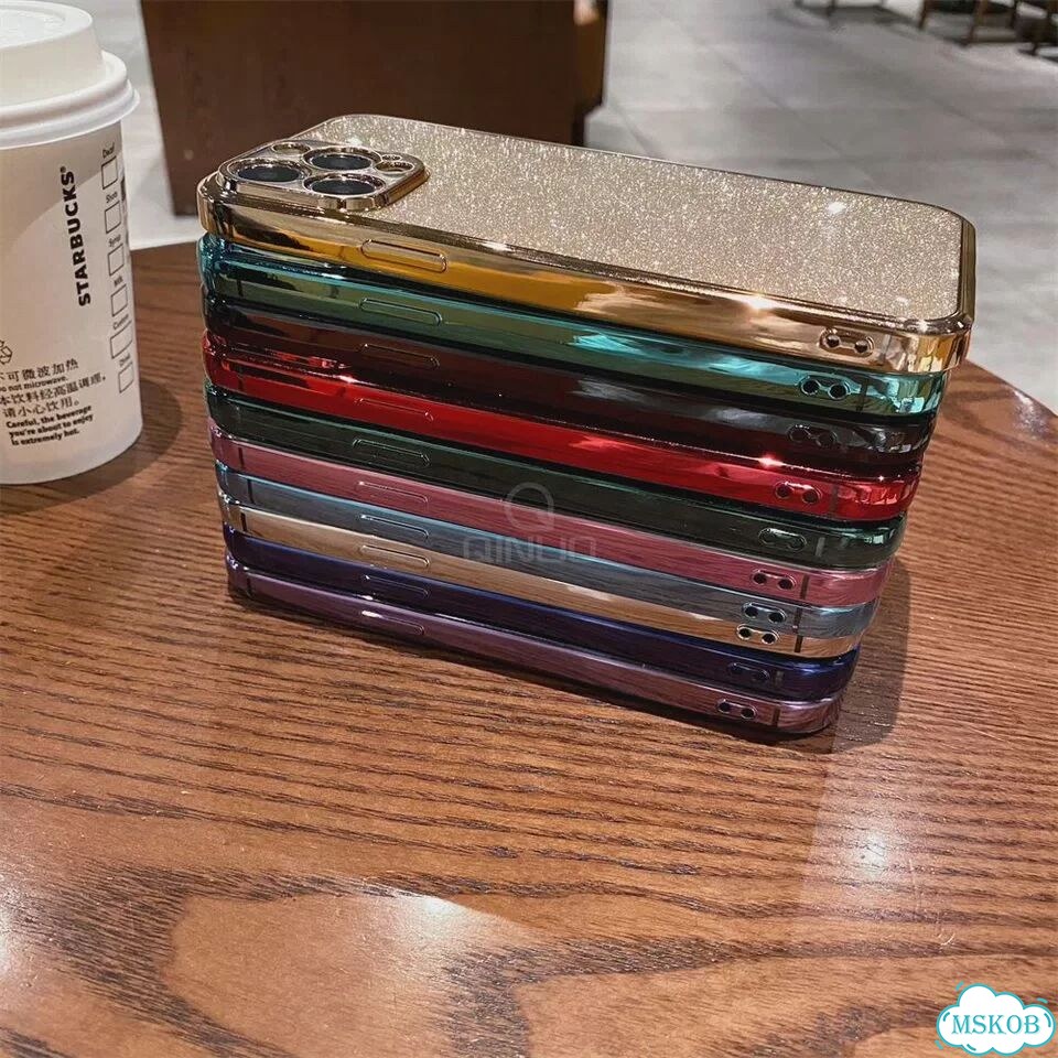 Роскошный блестящий чехол с квадратным покрытием для iPhone Голубой, Sierra Blue, For iPhone 15 Plus фото 6