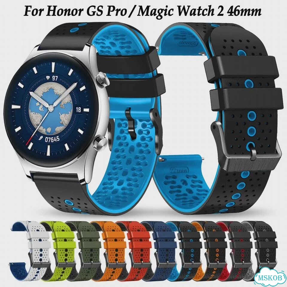 Ремешок для часов honor MagicWatch2 46mm, 22 мм, Black gray фото 2