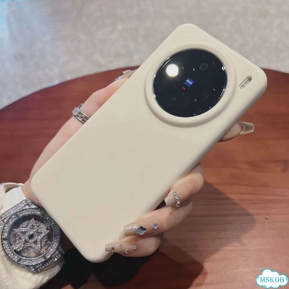 Тонкий мягкий чехол из жидкого силикона для vivo X200 Pro Mini Vivo X200 Pro, Белый, Antique White фото 1