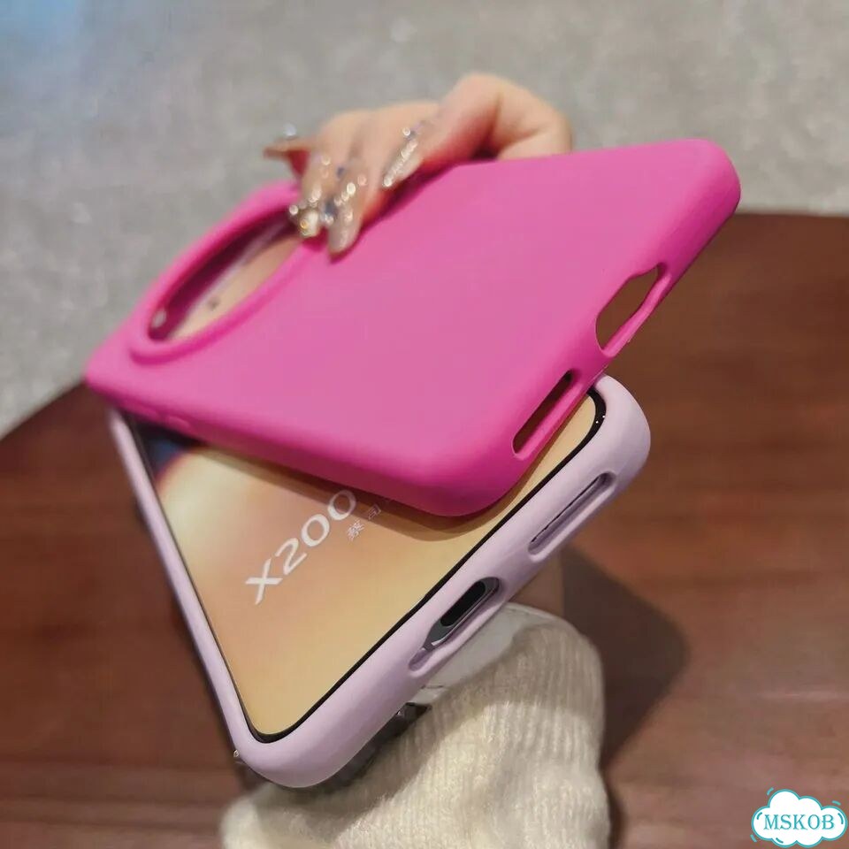 Тонкий мягкий чехол из жидкого силикона для vivo X200 Pro Mini Vivo X200 Pro, Белый, Antique White фото 7