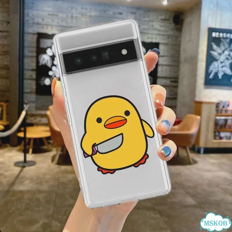 Чехол для телефона Cartoon Doubt Duck для Google Pixel 8 7 6 Pro 6A 5 4 5A 4A 3A XL 5G, силиконовый фото 1