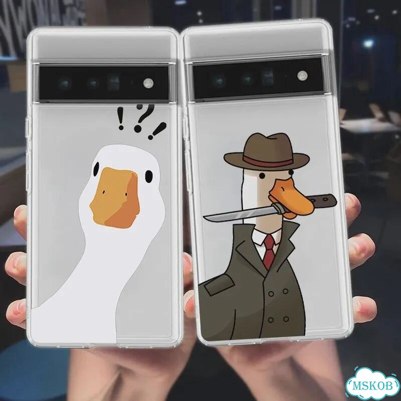 Чехол для телефона Cartoon Doubt Duck для Google Pixel 8 7 6 Pro 6A 5 4 5A 4A 3A XL 5G, силиконовый фото 2