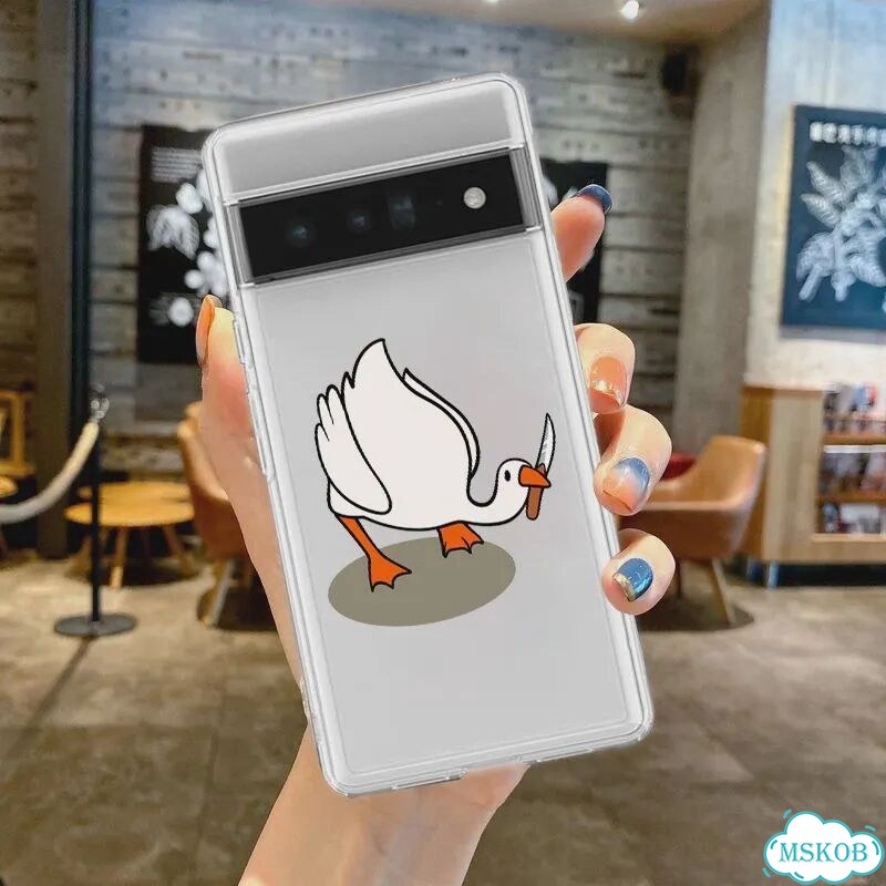 Чехол для телефона Cartoon Doubt Duck для Google Pixel 8 7 6 Pro 6A 5 4 5A 4A 3A XL 5G, силиконовый фото 3
