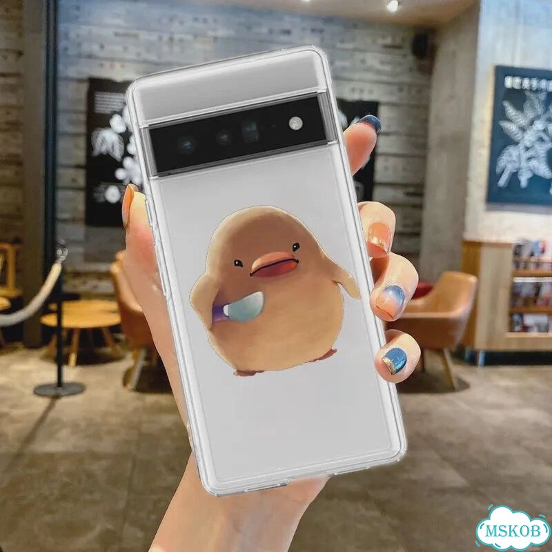 Чехол для телефона Cartoon Doubt Duck для Google Pixel 8 7 6 Pro 6A 5 4 5A 4A 3A XL 5G, силиконовый фото 4
