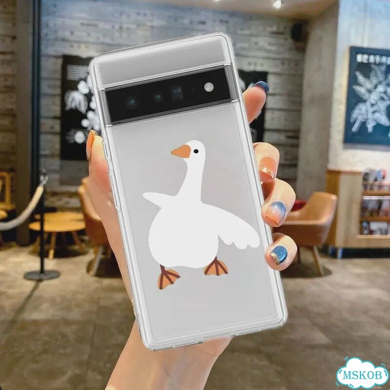 Чехол для телефона Cartoon Doubt Duck для Google Pixel 8 7 6 Pro 6A 5 4 5A 4A 3A XL 5G, силиконовый фото 6