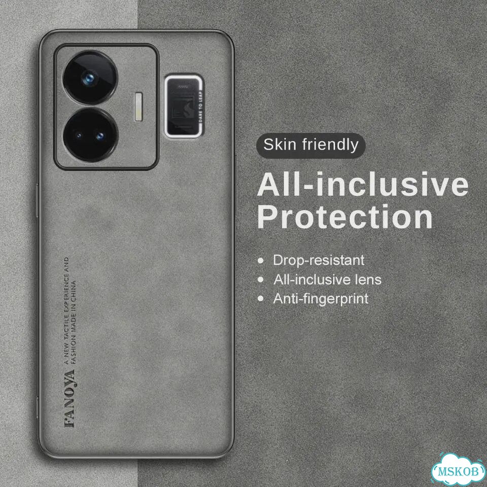 Кожаный чехол для Realme GT3 Brown 2, коричневый фото 3