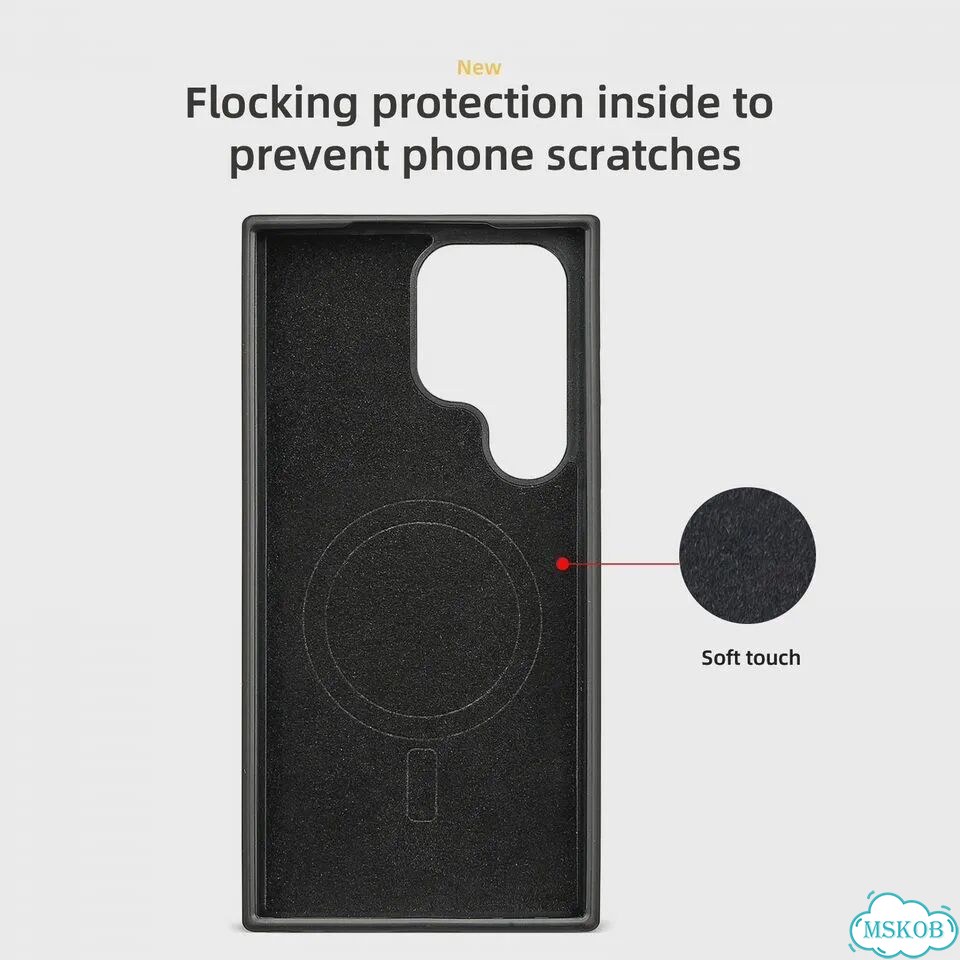 Новейший магнитный чехол из настоящего кованого карбона для Для Samsung Galaxy S24 Ультра, Gold Blue фото 7