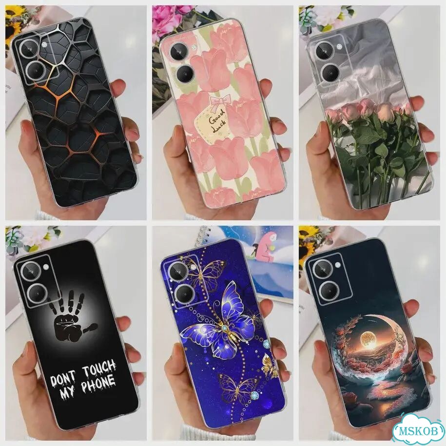 Чехол для Realme 10 Pro Plus чехол RMX3687 RMX3686, модный прозрачный мягкий силиконовый чехол из тп фото 2