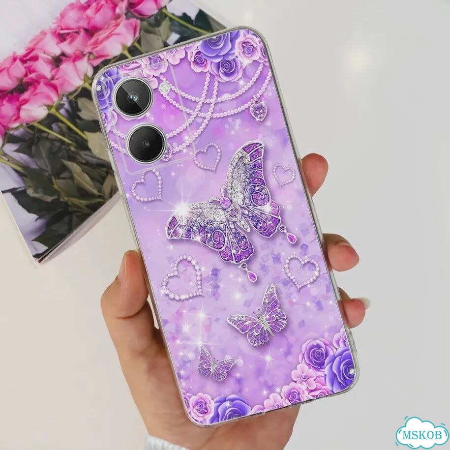 Чехол для Realme 10 Pro Plus чехол RMX3687 RMX3686, модный прозрачный мягкий силиконовый чехол из тп фото 3