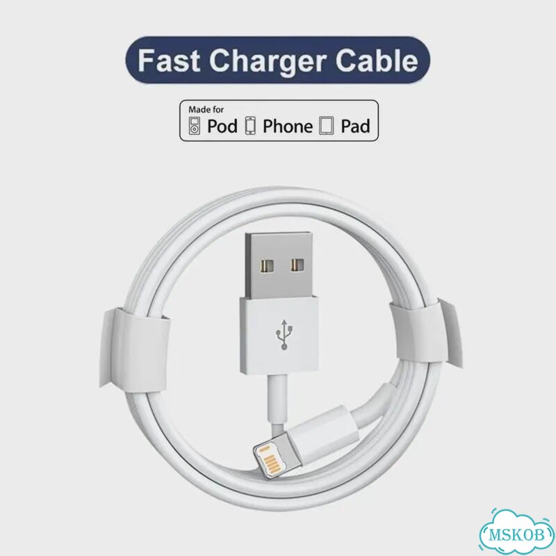 Оригинальный USB-кабель для зарядного устройства EU для iPhone X XR XS 7 8 14 Plus 11 12 13 Pro Max фото 1