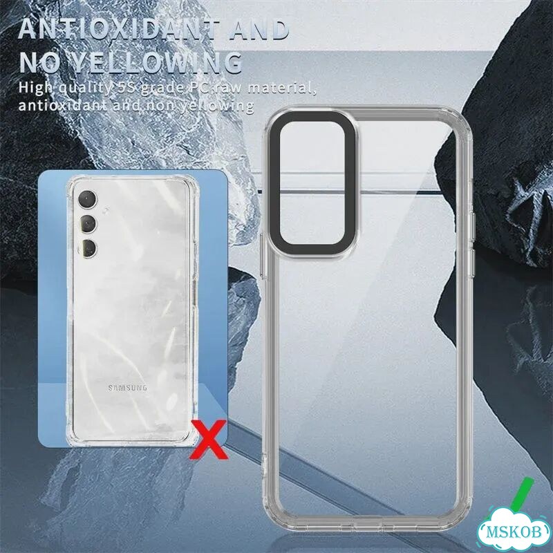 Ударопрочный прозрачный акриловый чехол для Samsung Galaxy S21FE Прозрачный, Clear, For Galaxy A54 фото 4