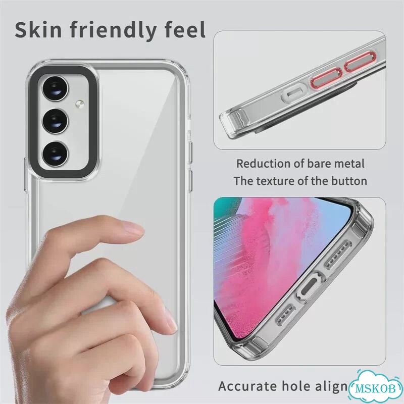 Ударопрочный прозрачный акриловый чехол для Samsung Galaxy S21FE Прозрачный, Clear, For Galaxy A54 фото 6