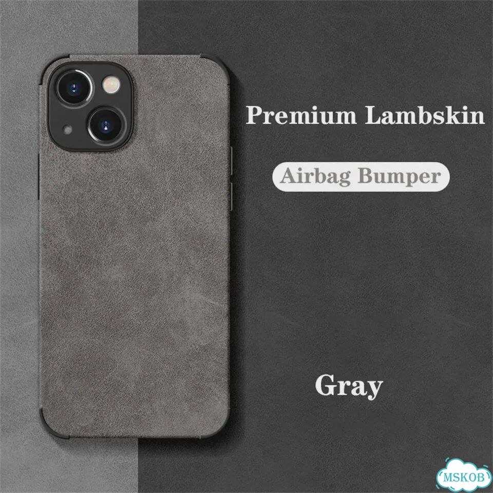 Чехол для iPhone 11 Premium Lambskin Gray, Airbag Bumper фото 1