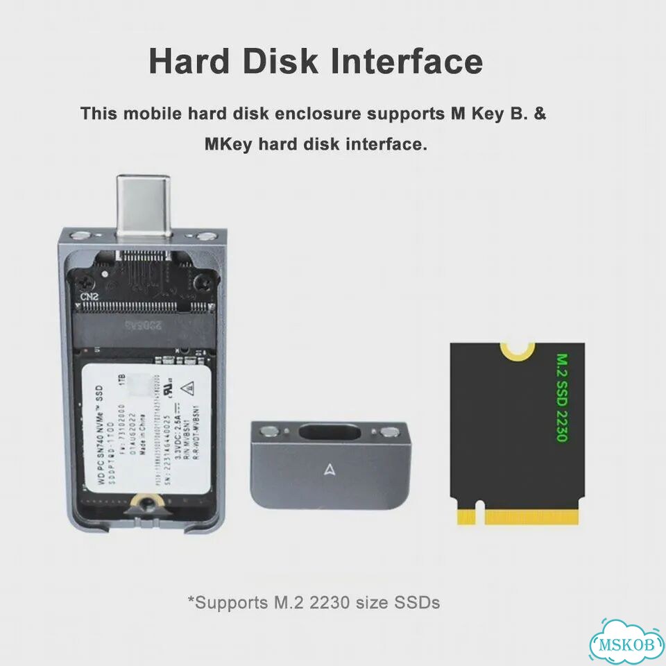 Корпус для SSD 2230/2242 NVMe 10 Гбит/с USB 3.2 фото 4