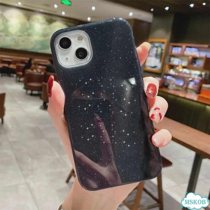 Чехол для iPhone 13 12 mini 11 13 Pro Max, роскошный блестящий Черный, black, for iPhone 12 mini фото 1