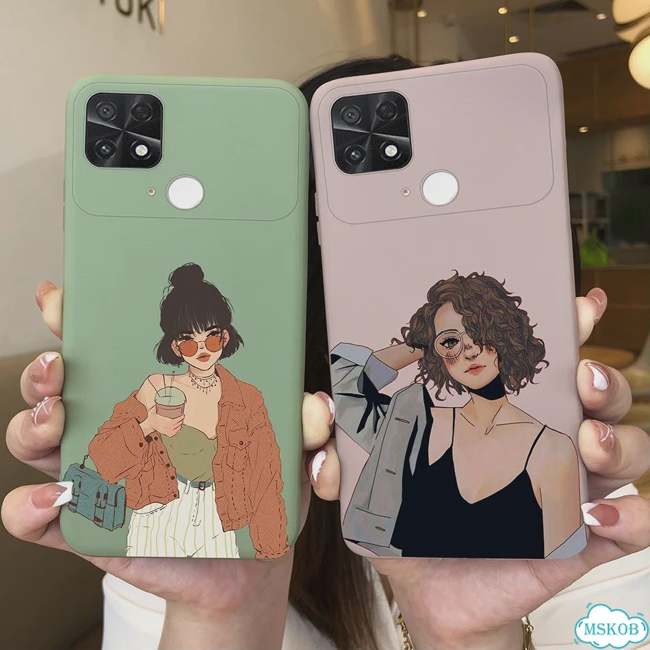 Чехол для Poco C40, чехол для Xiaomi Poco C40 2022, милые Мультяшные окрашенные силиконовые чехлы дл фото 3