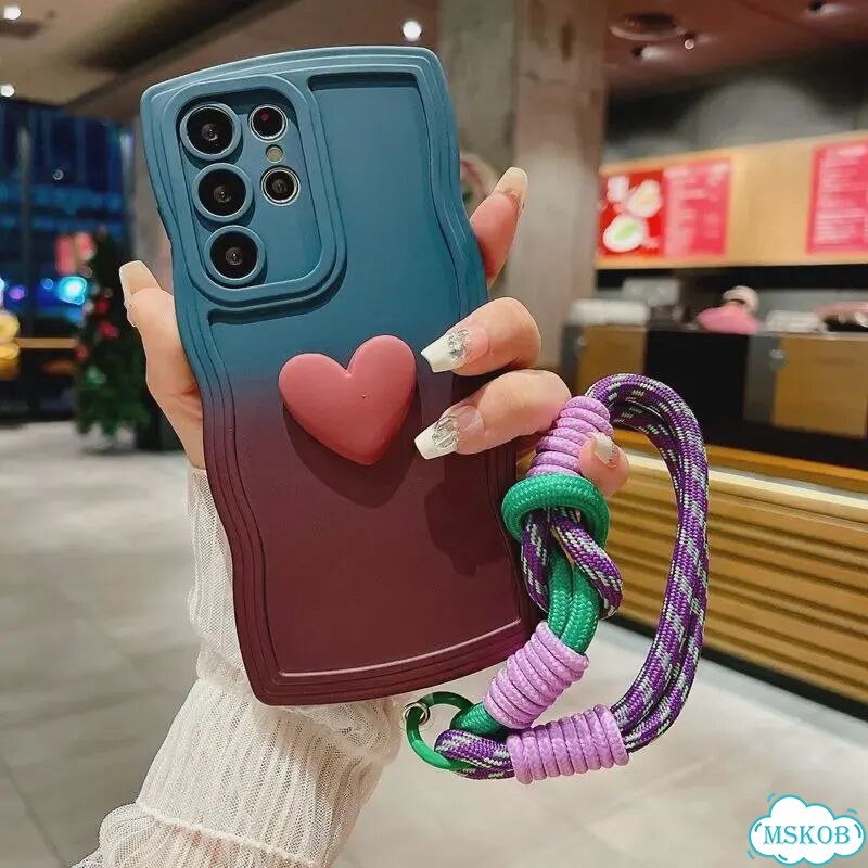 Чехол для телефона с градиентом сердца и веревки для Оранжевый, Orange Heart Rope, For Galaxy A13 4G фото 4