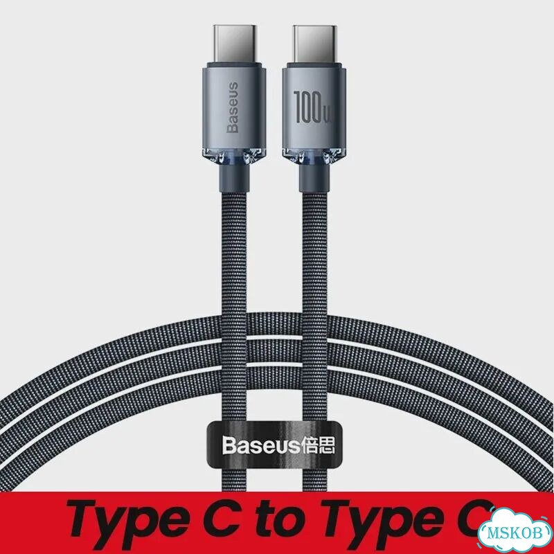Baseus 2 м USB C to Type C кабель, 100 Вт, черный фото 1