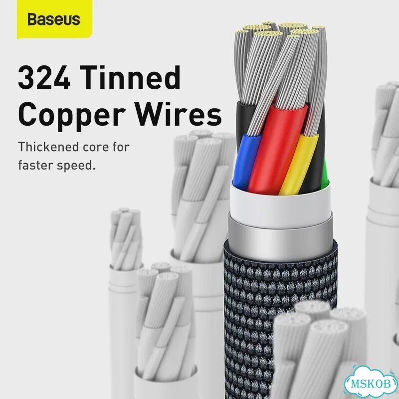 Baseus 2 м USB C to Type C кабель, 100 Вт, черный фото 4