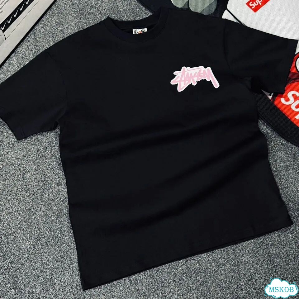Футболка Stussy & Bape Черная фото 1