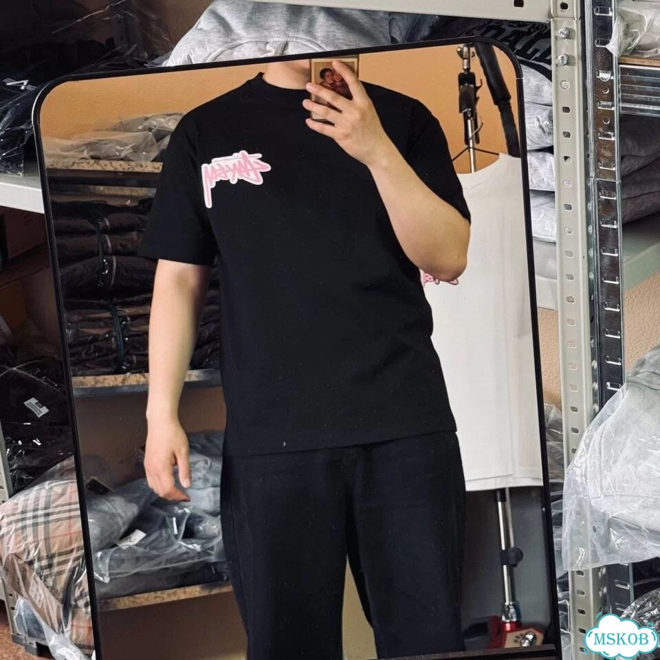 Футболка Stussy & Bape Черная фото 5