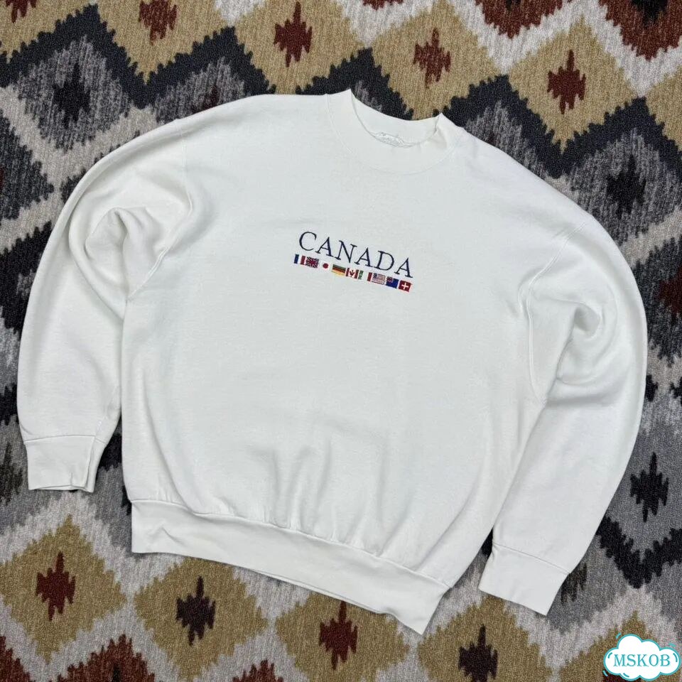 Винтажный оверсайз свитшот canada 90'х фото 4