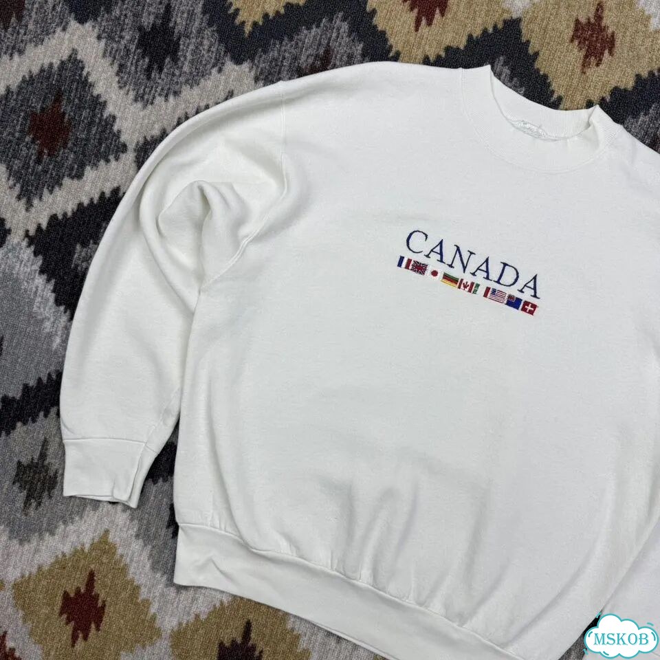 Винтажный оверсайз свитшот canada 90'х фото 6