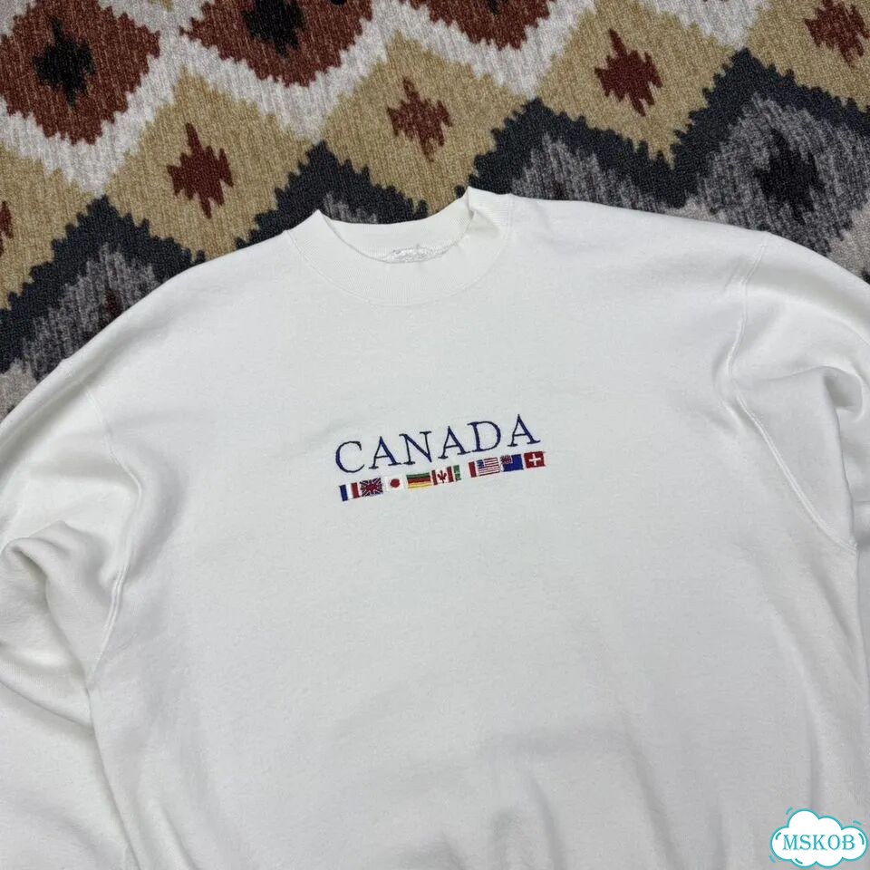 Винтажный оверсайз свитшот canada 90'х фото 7