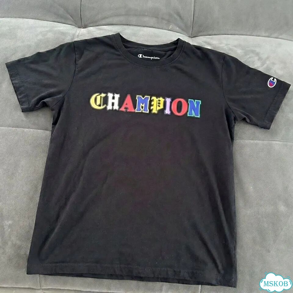 Футболка Champion Gohic Font Logo редкая фото 4