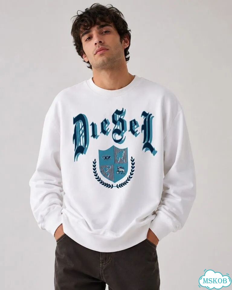 Свитшот Diesel оригинал XXL / S- ginn-K33 / белый фото 2
