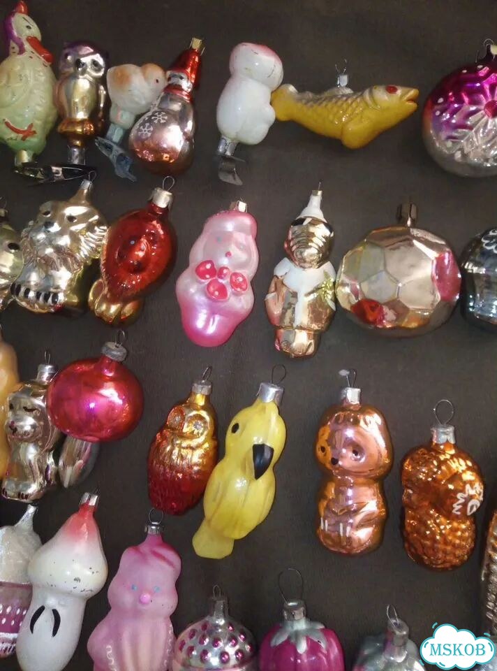 Елочные игрушки СССР обычные и прищепки фото 4