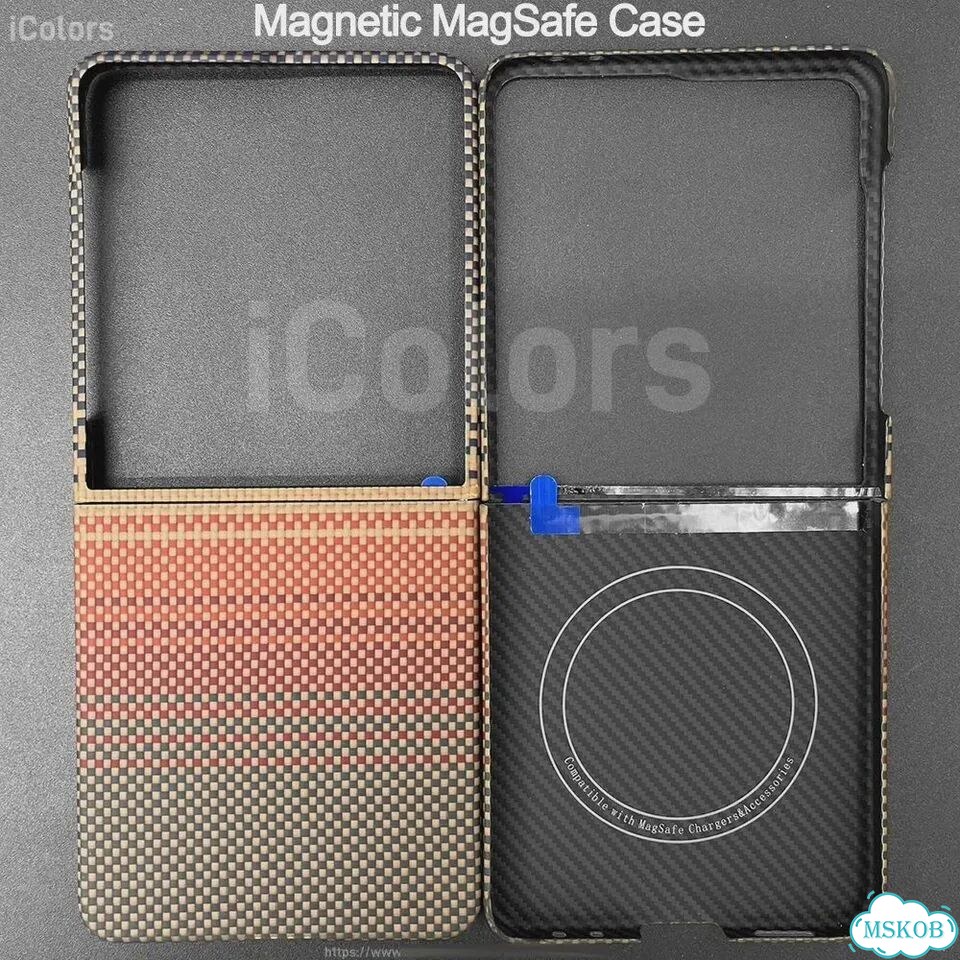 Чехол Galaxy(Mag) для Samsung Galaxy Z Flip 7, углеволокно фото 5