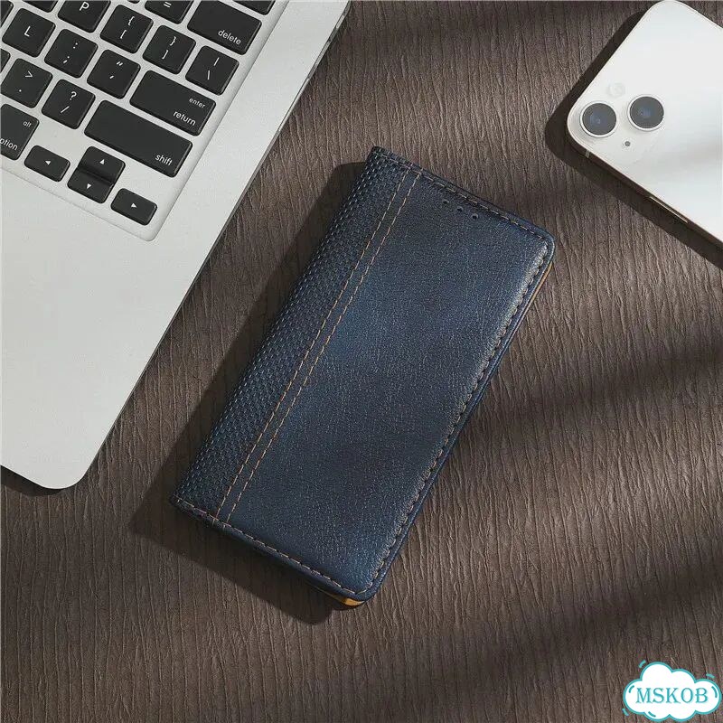 Чехол-книжка для Xiaomi Poco C65, Poco X6 Pro, F6, M6, M5, Темно-синий, Dark Blue(2), Poco F6 5G фото 1