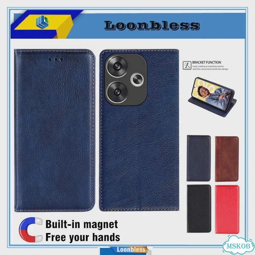 Чехол-книжка для Xiaomi Poco C65, Poco X6 Pro, F6, M6, M5, Темно-синий, Dark Blue(2), Poco F6 5G фото 2