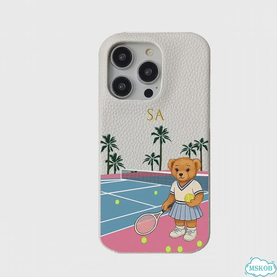 Персонализированный кожаный чехол с буквами Pebble Grain для iPhone 11, 12, 14, 13, 1, for iPhone 14 фото 1
