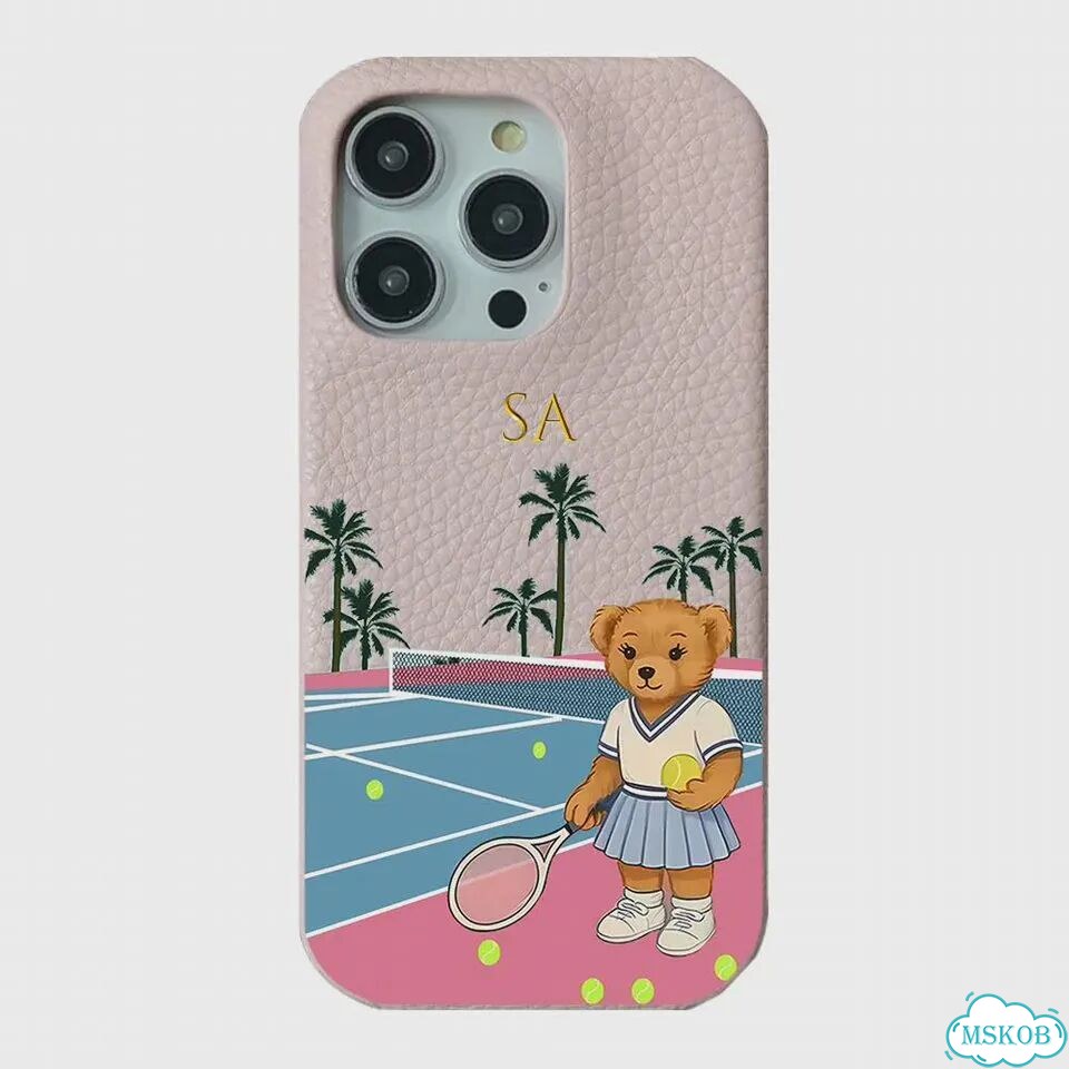 Персонализированный кожаный чехол с буквами Pebble Grain для iPhone 11, 12, 14, 13, 1, for iPhone 14 фото 2