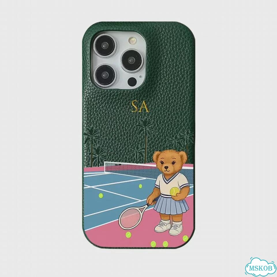 Персонализированный кожаный чехол с буквами Pebble Grain для iPhone 11, 12, 14, 13, 1, for iPhone 14 фото 4