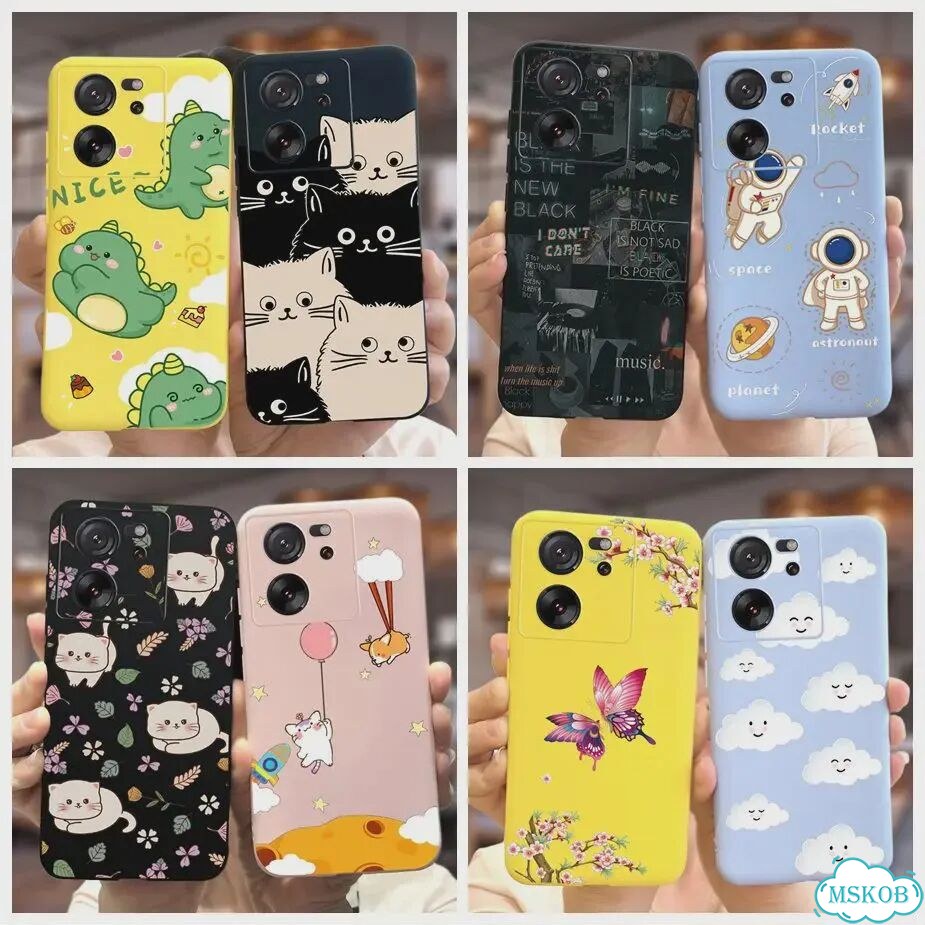 Для Xiaomi 13T Pro Case Lovely Candy Painted Back Cover 6,67 дюйма Мягкий силиконовый чехол для теле фото 2