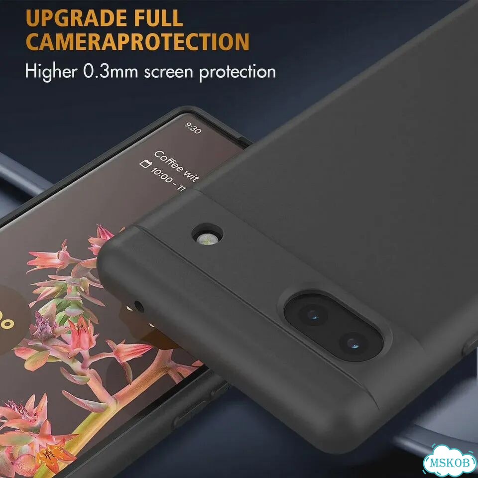 Черный чехол для Google Pixel 8 из жидкого силикона фото 5